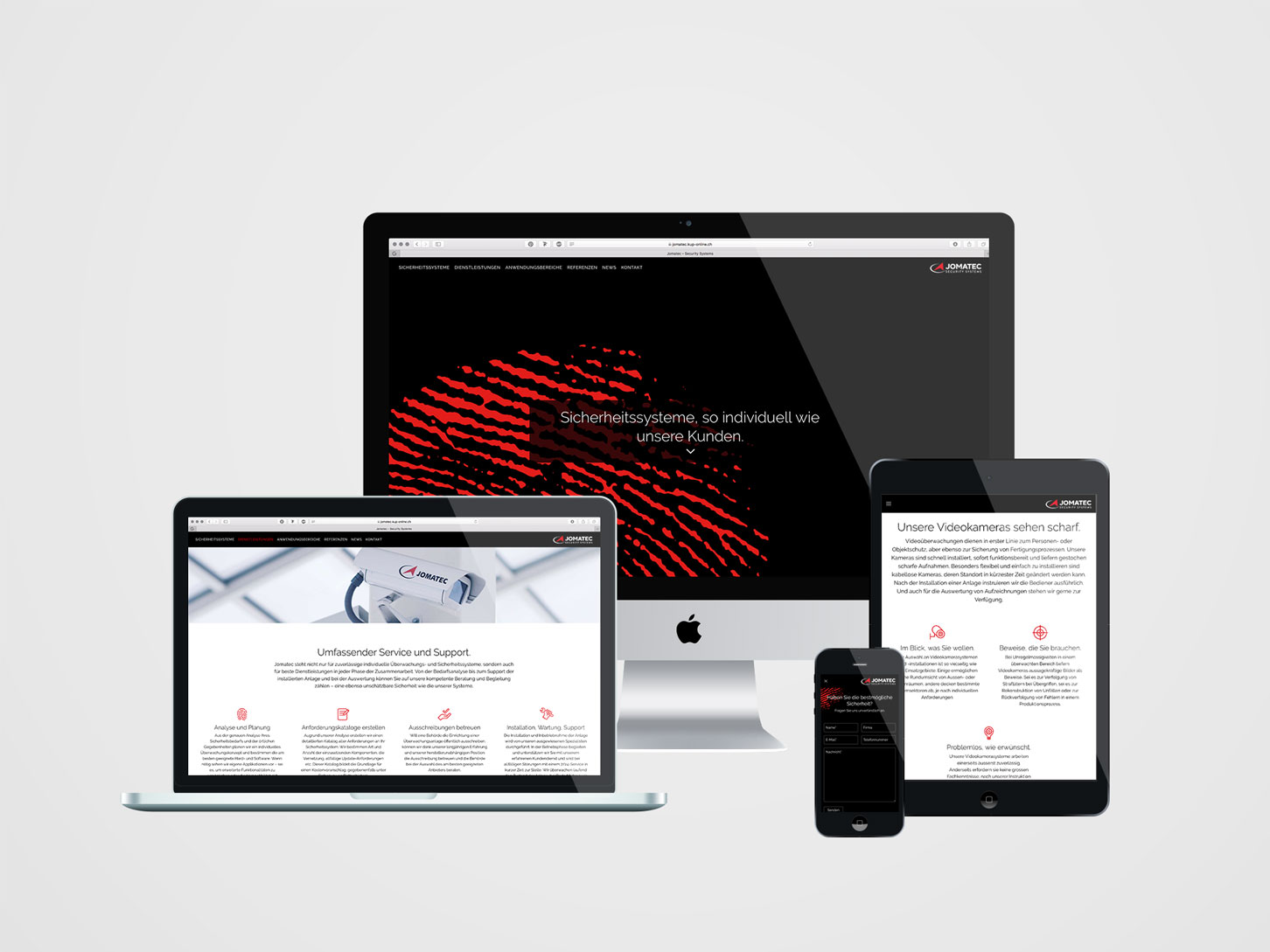 Website Jomatec Security Systems